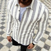 Warm Striped Button-Down Shirt