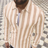 Warm Striped Button-Down Shirt